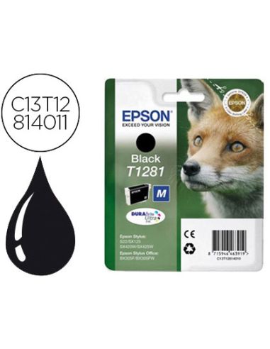 Ink-Jet Epson T1281 Stylus S22 / Sx125 Negro -170 Pag-