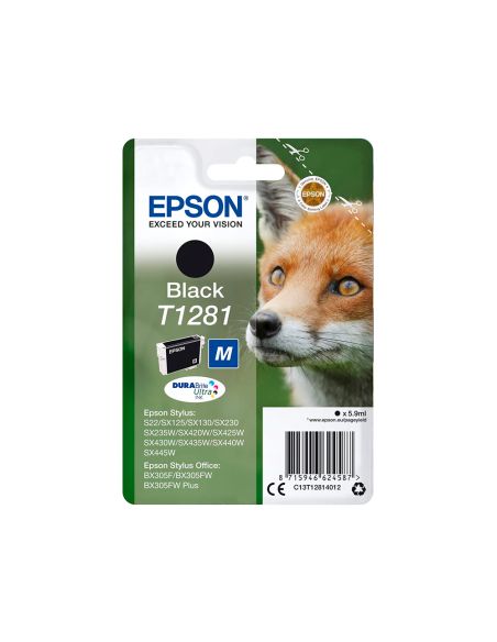 Ink-Jet Epson T1281 Stylus S22 / Sx125 Negro -170 Pag-