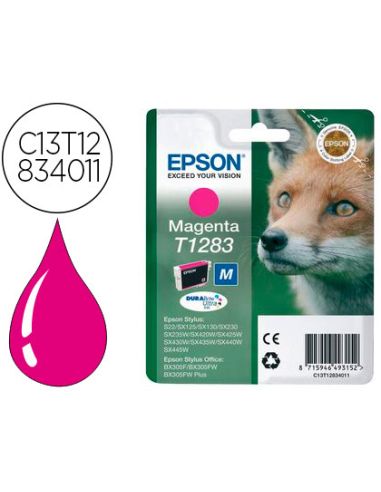 Ink-Jet Epson T1283 Stylus S22 / Sx125 Magenta -170 Pag-
