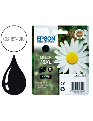 Ink-Jet Epson T18Xl Negro Expression Home Xp-102 Xp-205 Xp-305 Xp-405 Capacidad 470 Pag