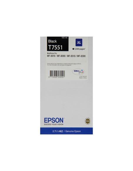 Ink-Jet Epson T551 Workforce Pro Wf-8010 / Wf-8090 / Wf-8090 D3Twc / Wf-8510 / Wf-8590 / Wf-8590 Negro 5.000