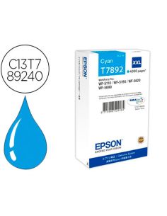 Ink-Jet Epson T7892Xxl Wf-5110 / 5190 / 5620 / 5690 Cian Alta Capacidad