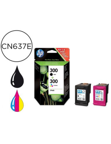 Ink-Jet Hp N.300 Negro + Tricolor Deskjet Photosmart Envy Pack 2