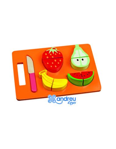 Juego Andreutoys Bandeja Frutas Para Cortar 21,4X15X3 Cm
