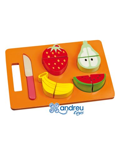 Juego Andreutoys Bandeja Frutas Para Cortar 21,4X15X3 Cm