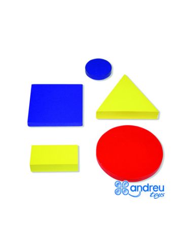 Juego Andreutoys Figuras Geometricas Madera 48 Piezas 24,5X15X8 Cm
