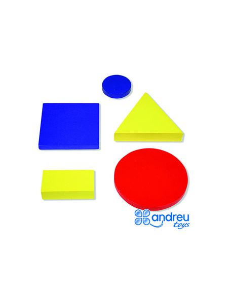 Juego Andreutoys Figuras Geometricas Madera 48 Piezas 24,5X15X8 Cm
