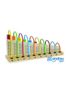 Juego Andreutoys Abacus Madera Para Sumar Y Restar 29X14,5X7,5 Cm
