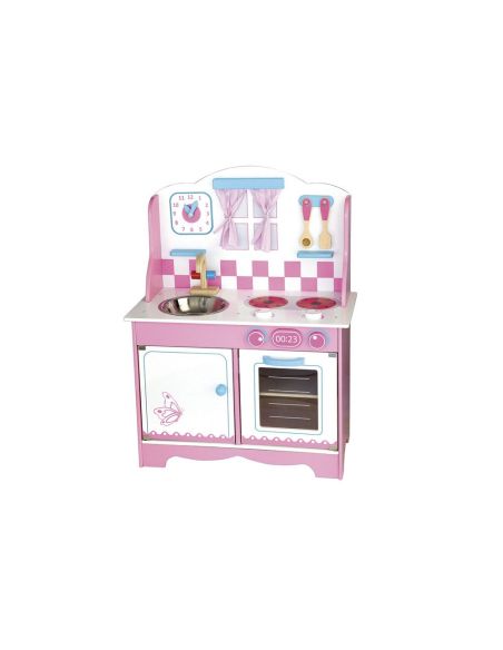 Juego Andreutoys Cocina Madera Con Complementos 60X30X80 Cm|Libreriasalesiana