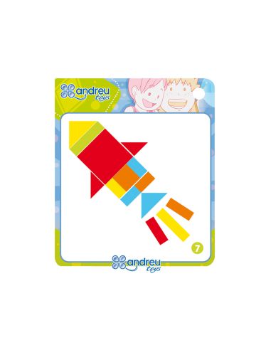 Juego Andreutoys Formas Geometricas Colores 42 Piezas + 24 Plantillas 28,6X28,6X3,8 Cm