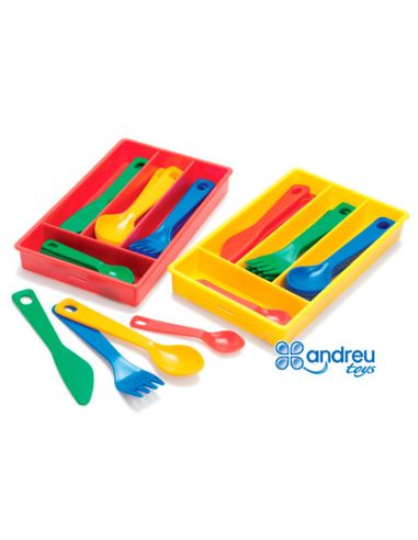 Juego Dantory Cuberteria 4 Servicios 17 Piezas 11,5X18,5X2,5 Cm