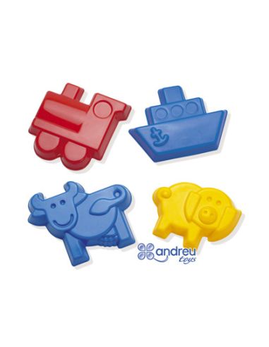 Juego Dantoy Moldes Arena 4 Modelos 12 Cm Caja De 32 Unidades Surtidas