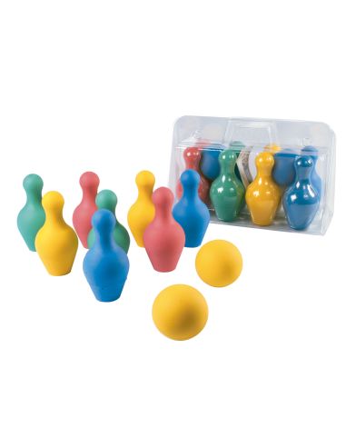 Juego De Bolos Amaya En Foam 8 Piezas Y 2 Pelotas Longitud 18 Cm