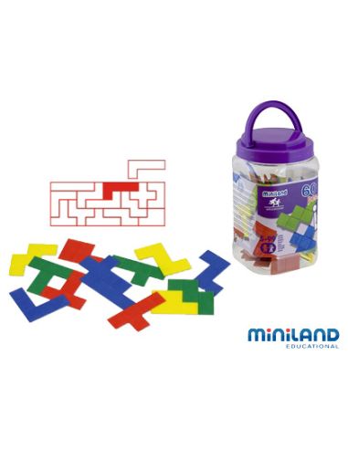 Juego Didactico Miniland Pentominos De Colores