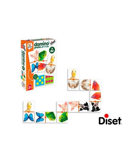 Juego Diset Educativo Domino Photo Animals