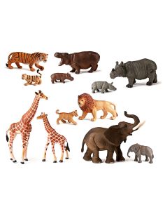 Juego Miniland Animales Selva Con Crias 12 Figuras 2