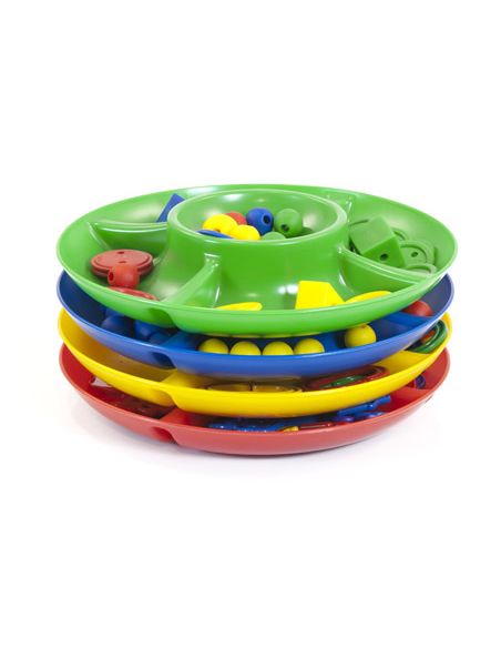 Juego Miniland Bandeja Clasificacion 5 Compartimentos 26 Cm Diametro Set De 4 Bandejas