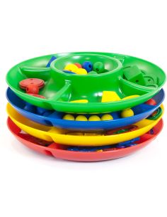 Juego Miniland Bandeja Clasificacion 5 Compartimentos 26 Cm Diametro Set De 4 Bandejas 2