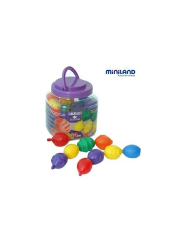 Juego Miniland Maxichain 4 Cuentas Colores Surtidos
