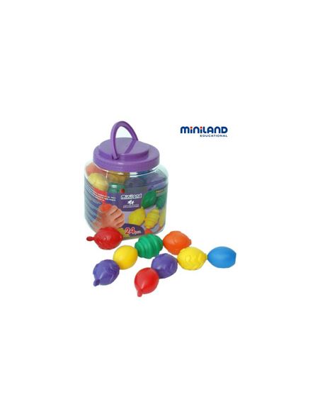 Juego Miniland Maxichain 4 Cuentas Colores Surtidos