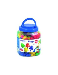 Juego Miniland Pegs Bote De 650 Piezas De 20 Mm
