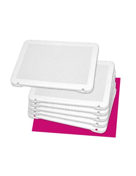 Juego Miniland Placa Para Pinchos Blanca 31X21 Cm Set De 6 Unidades