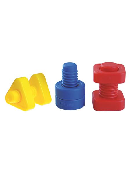 Juego Miniland Tornillos Y Tuercas Plastico 48 Unidades