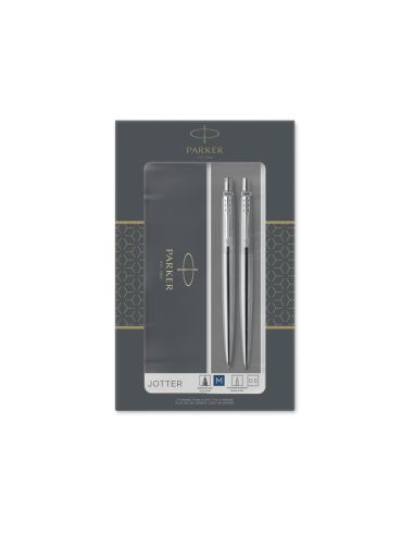 Juego Parker Jotter Duo Acero Ct Boligrafo + Portaminas