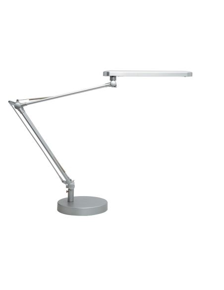 Lampara De Escritorio Unilux Led 7W 665Lm Cabezal Giro 360ºbrazo 3 Articulaciones Gris Metalizado