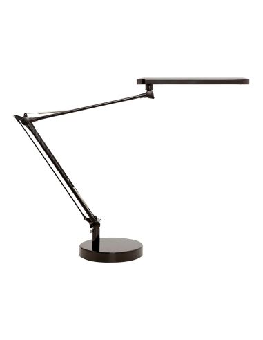 Lampara De Escritorio Unilux Led 7W 665Lm Cabezal Giro 360ºbrazo 3 Articulaciones Negro/Madera