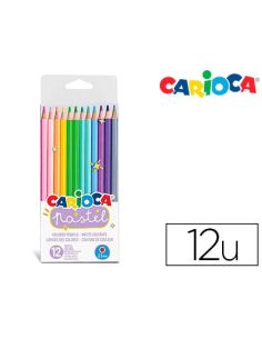 Lapices De Colores Carioca Pastel Blister De 12 Colores Surtidos