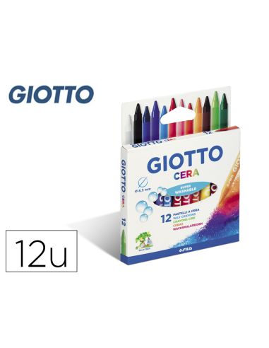 Lapices Cera Giotto Caja De 12 Colores Surtidos