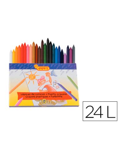 Lapices Cera Jovi Hexagonal Caja De 24 Unidades Colores Surtidos