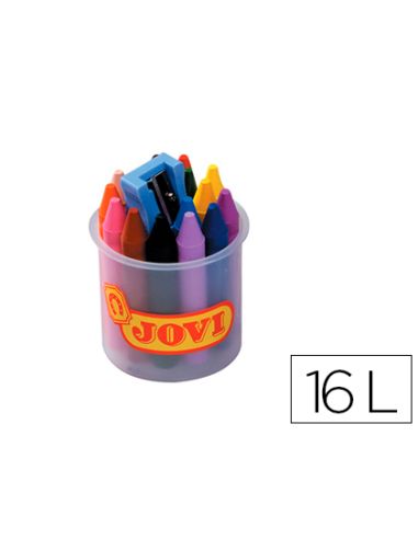 Lapices Cera Jovicolor Bote De 16 Unidades Colores Surtidos