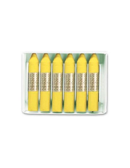 Lapices Cera Manley Unicolor Verde Amarillo Claro N.47 Caja De 12 Unidades