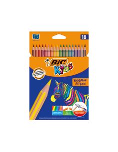 Lapices De Colores Bic Evolution Stripes Caja De 18 Colores Surtidos 2