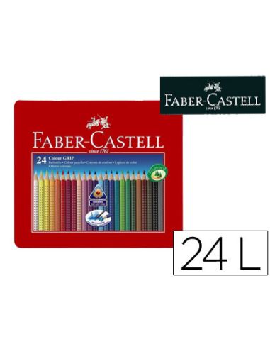 Lapices De Colores Faber Castell Acuarelable Colour Grip Triangular Caja Metalica De 24 Colores Surtidos