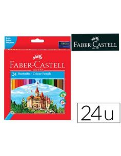 Lapices De Colores Faber Castell Hexagonal Madera Reforestada Caja De 24 Unidades Colores Surtidos