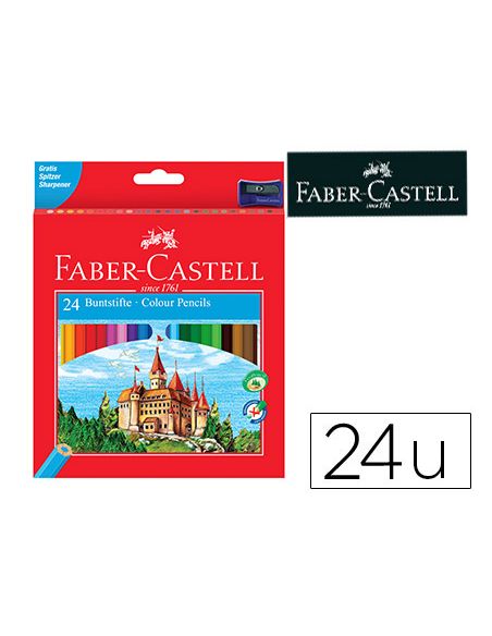 Lapices De Colores Faber Castell Hexagonal Madera Reforestada Caja De 24 Unidades Colores Surtidos