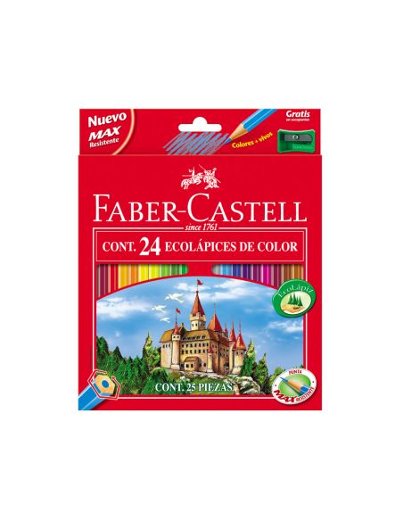 Lapices De Colores Faber Castell Hexagonal Madera Reforestada Caja De 24 Unidades Colores Surtidos