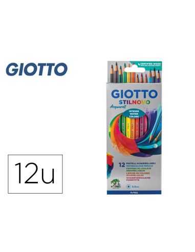 Lapices De Colores Giotto Stilnovo Acuarelables Caja De 12 Colores Surtidos