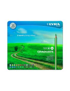 Lapices De Colores Lyra Graduate Caja Metalica De 24 Colores Surtidos 2