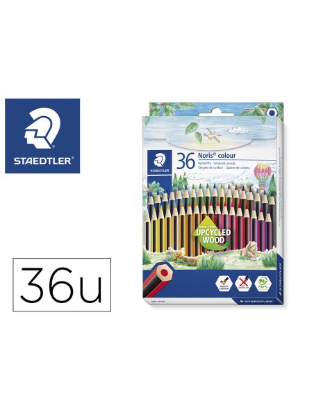 Lapices De Colores Staedtler Upcycled Wood Ecologico 36 Colores En Caja De Carton