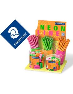 Lapices De Grafito Staedtler Wopex Neon Ecologico Expositor De 120 Unidades