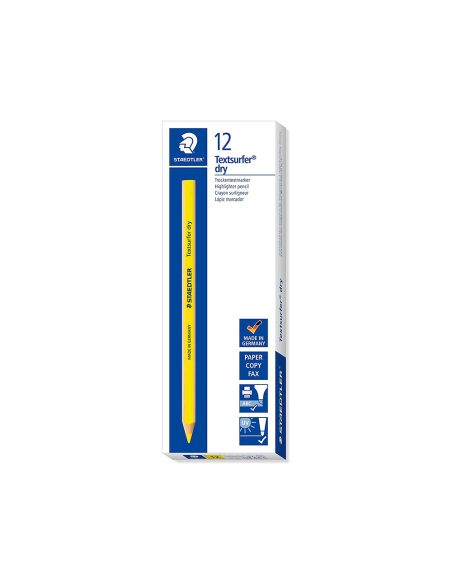 Lapices Fluorescente Staedtler Textsurfer Dry Triangular Amarillo Caja De 12 Unidades