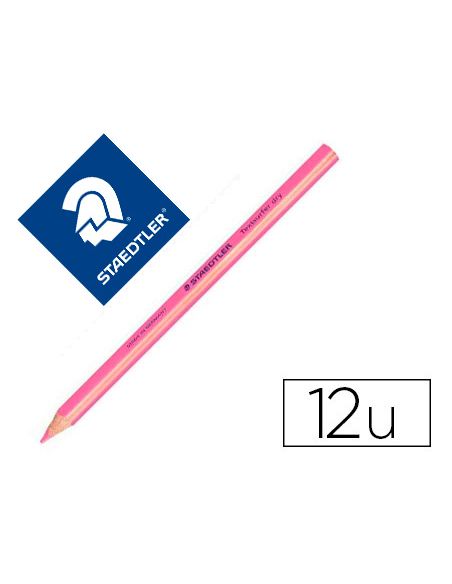 Lapices Fluorescente Staedtler Textsurfer Dry Triangular Rosa Caja De 12 Unidades