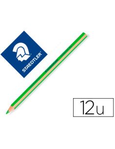 Lapices Fluorescente Staedtler Textsurfer Dry Triangular Verde Caja De 12 Unidades
