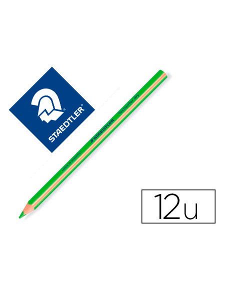Lapices Fluorescente Staedtler Textsurfer Dry Triangular Verde Caja De 12 Unidades
