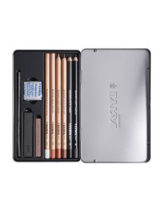 Lapices Lyra Rembrandt Monocromo Con Accesorios Para Esbozos Caja Metalica De 11 Unidades 2