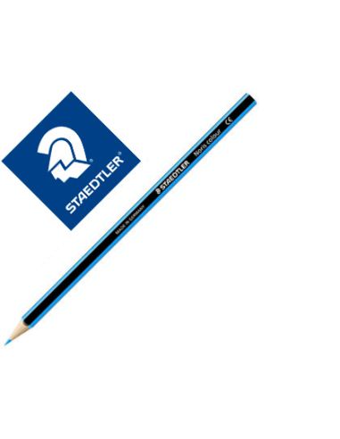Lapiz De Color Staedtler Wopex Ecologico Azul Claro